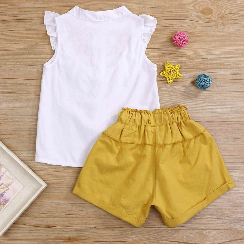 Ensemble 2 pièces : Tenues pour bébés filles T-shirt débardeur + Short Pantalon