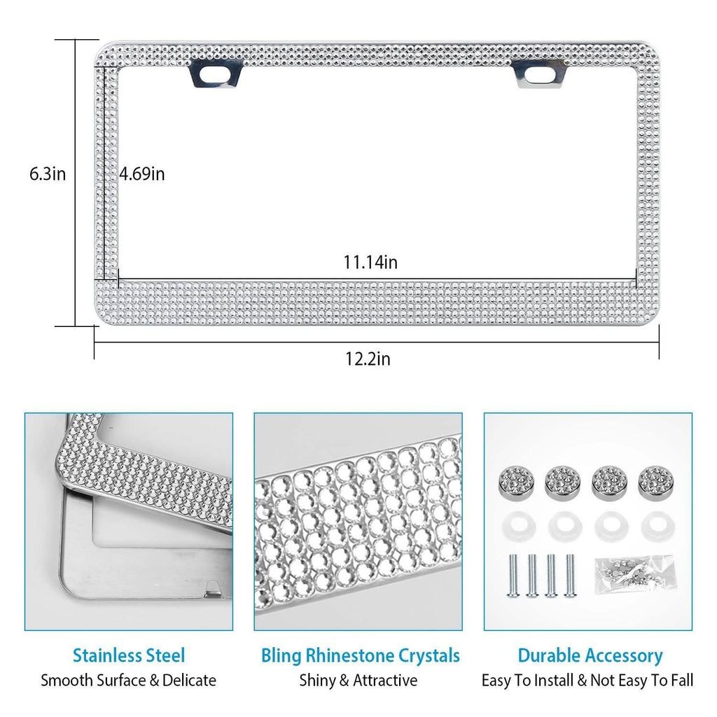 2-Piece: Bling License Plate Frames