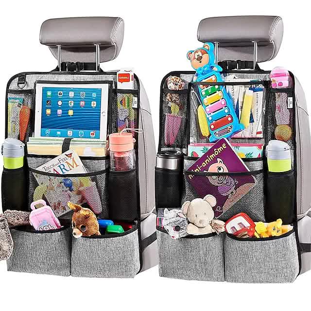 2点セット：車用後部座席オーガナイザー収納バッグ
