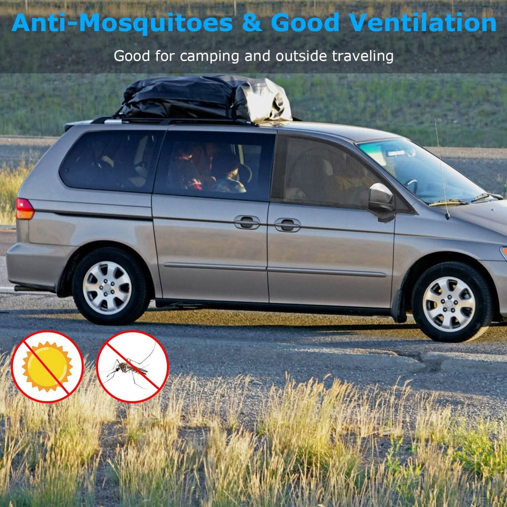2-Piece: Car Side Window Screen Mesh Cover