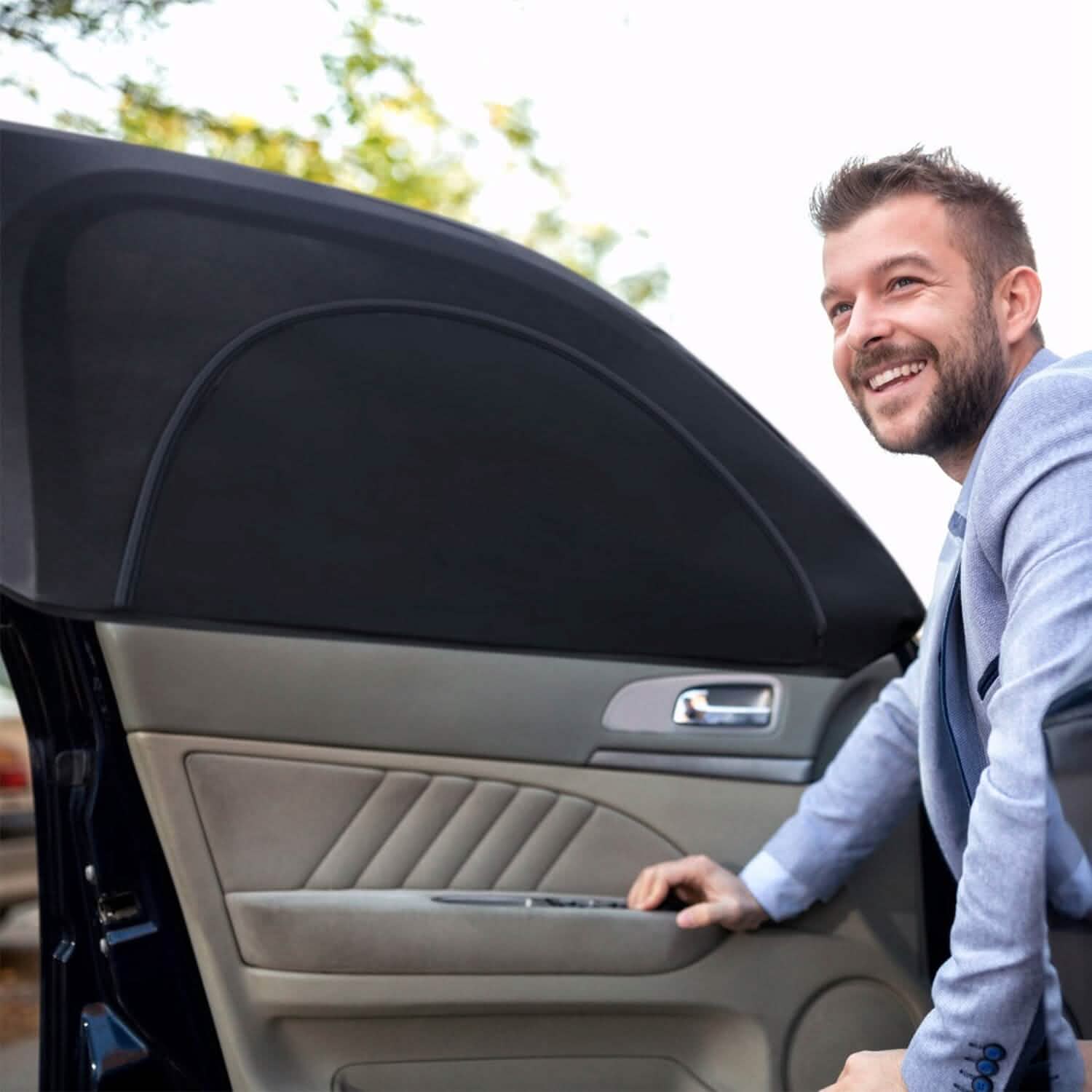 2-Piece: Car Side Window Screen Mesh Cover