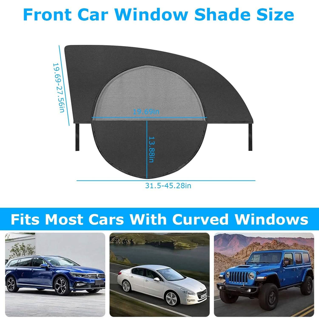 2-Piece: Car Side Window Screen Mesh Cover