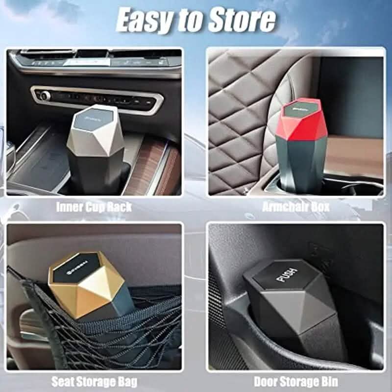 2-Piece: Compact Car Mini Trash Can