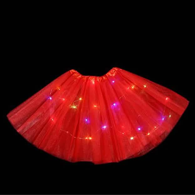 Ensemble 2 pièces : jupe de fille avec lumières LED