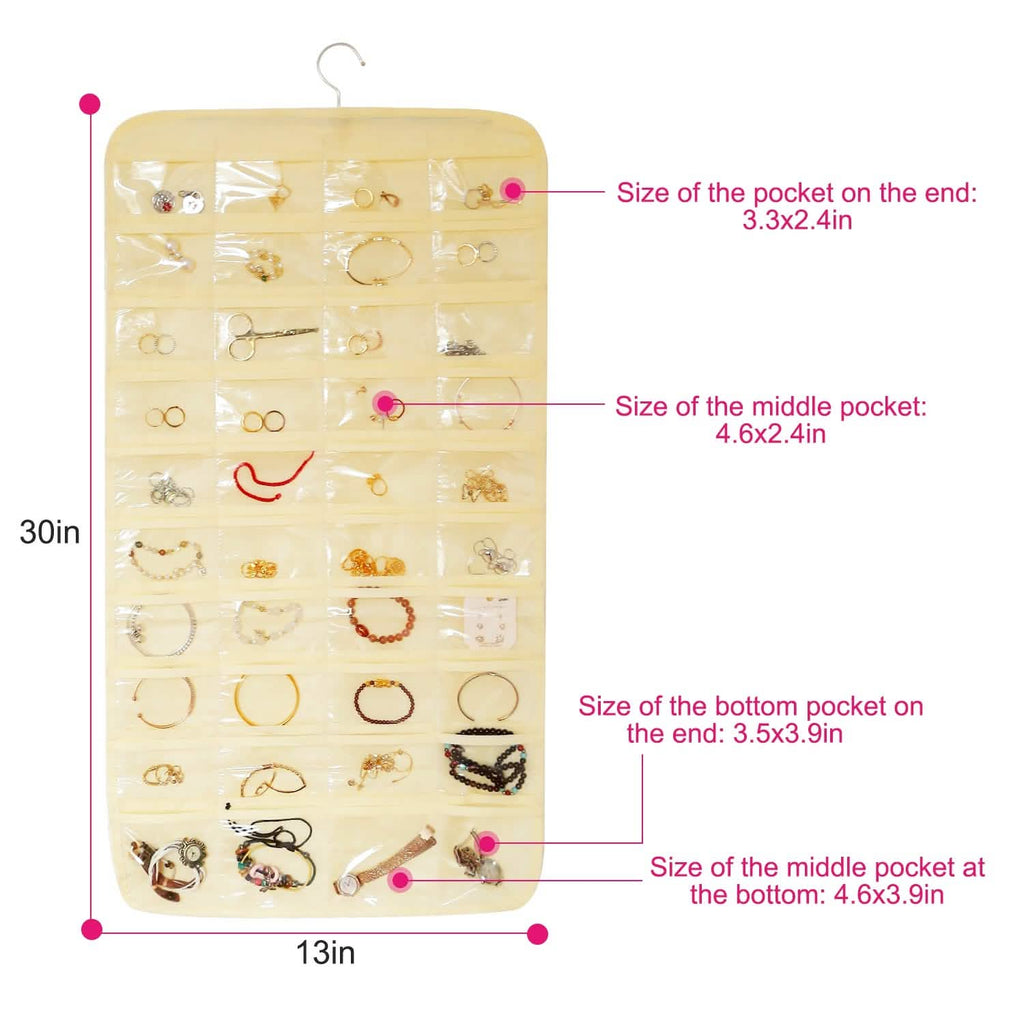 2-Piece: Hanging Jewelry Organizer