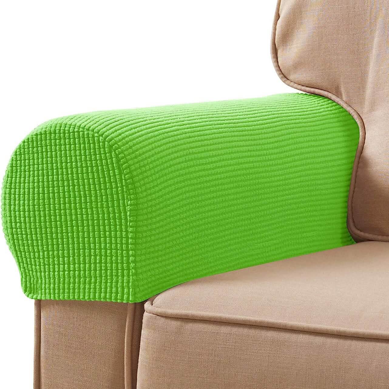 Lot de 2 housses de protection pour accoudoirs de canapé en jacquard