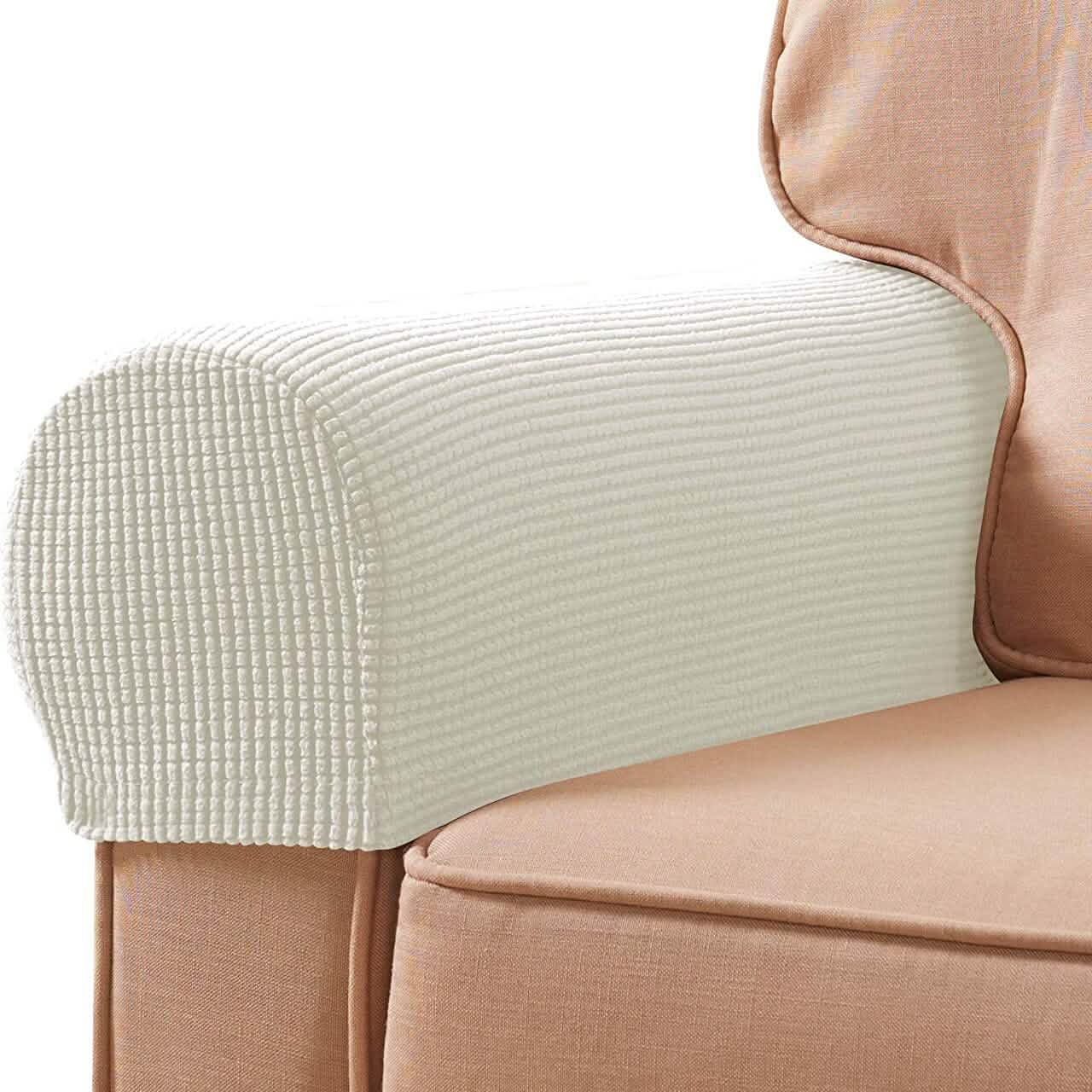 Lot de 2 housses de protection pour accoudoirs de canapé en jacquard