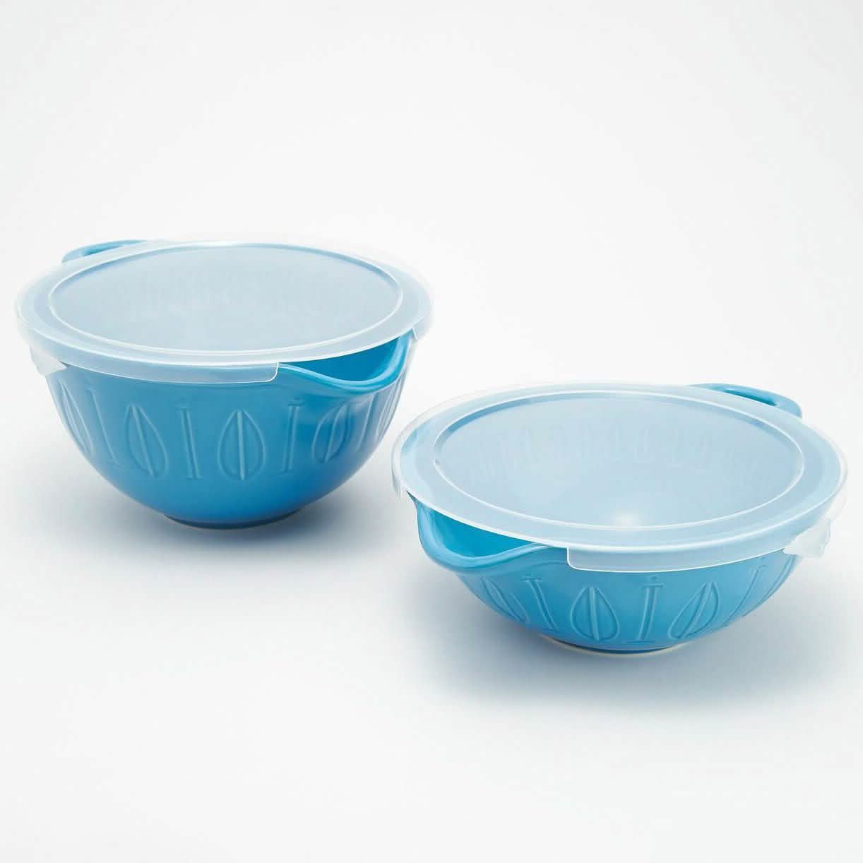 Lot de 2 : Bol mélangeur Mad Hungry Lip'n'Loop avec couvercles