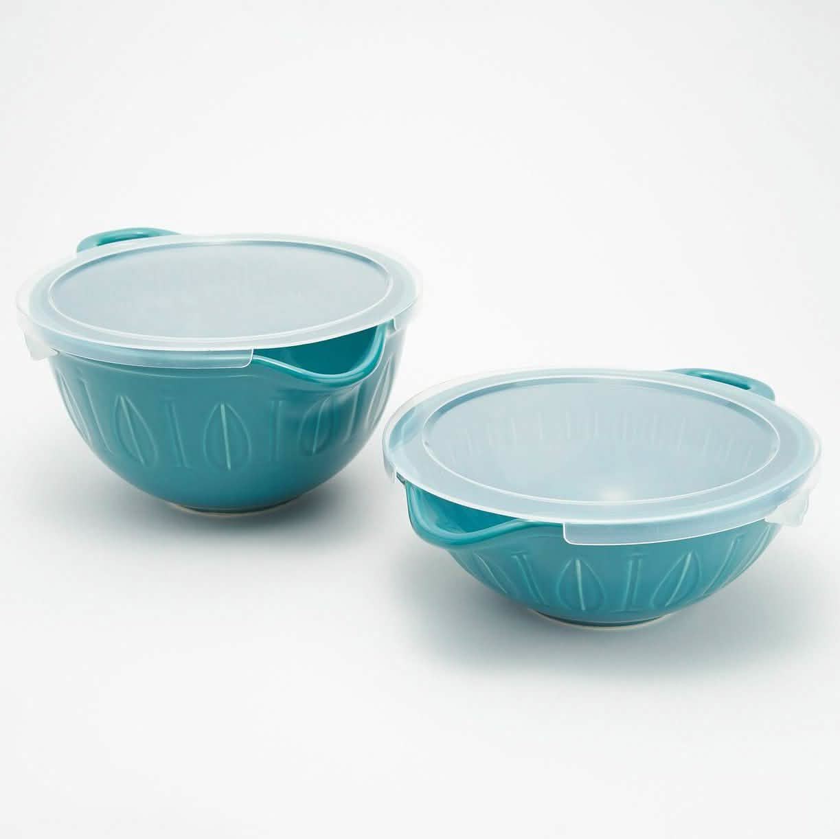 Lot de 2 : Bol mélangeur Mad Hungry Lip'n'Loop avec couvercles