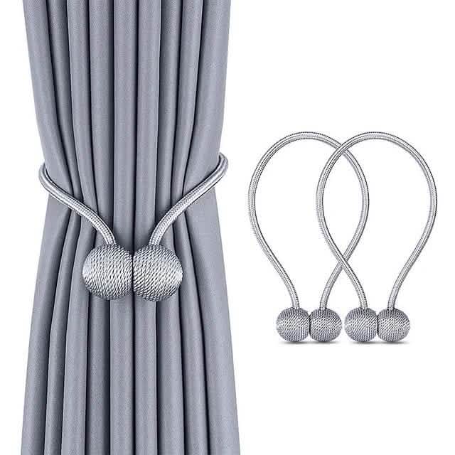 2 pièces : Attaches de rideaux magnétiques