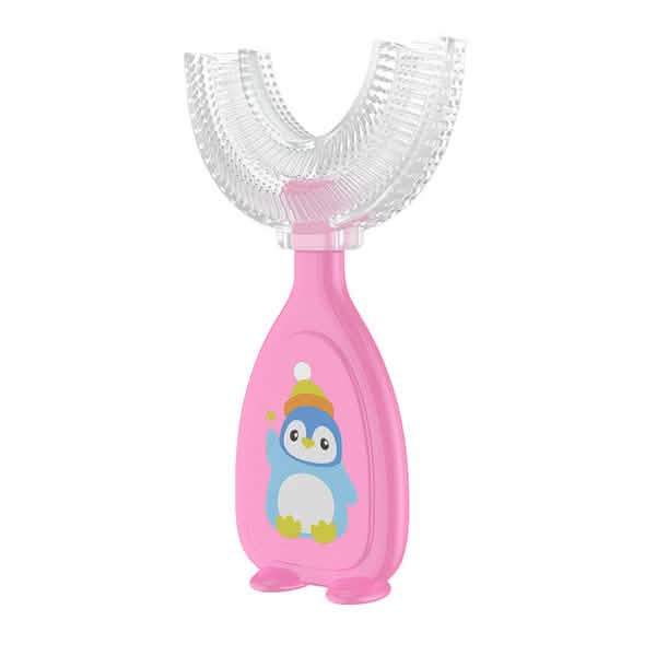 Lot de 2 : Brosse à dents manuelle en forme de U pour enfants
