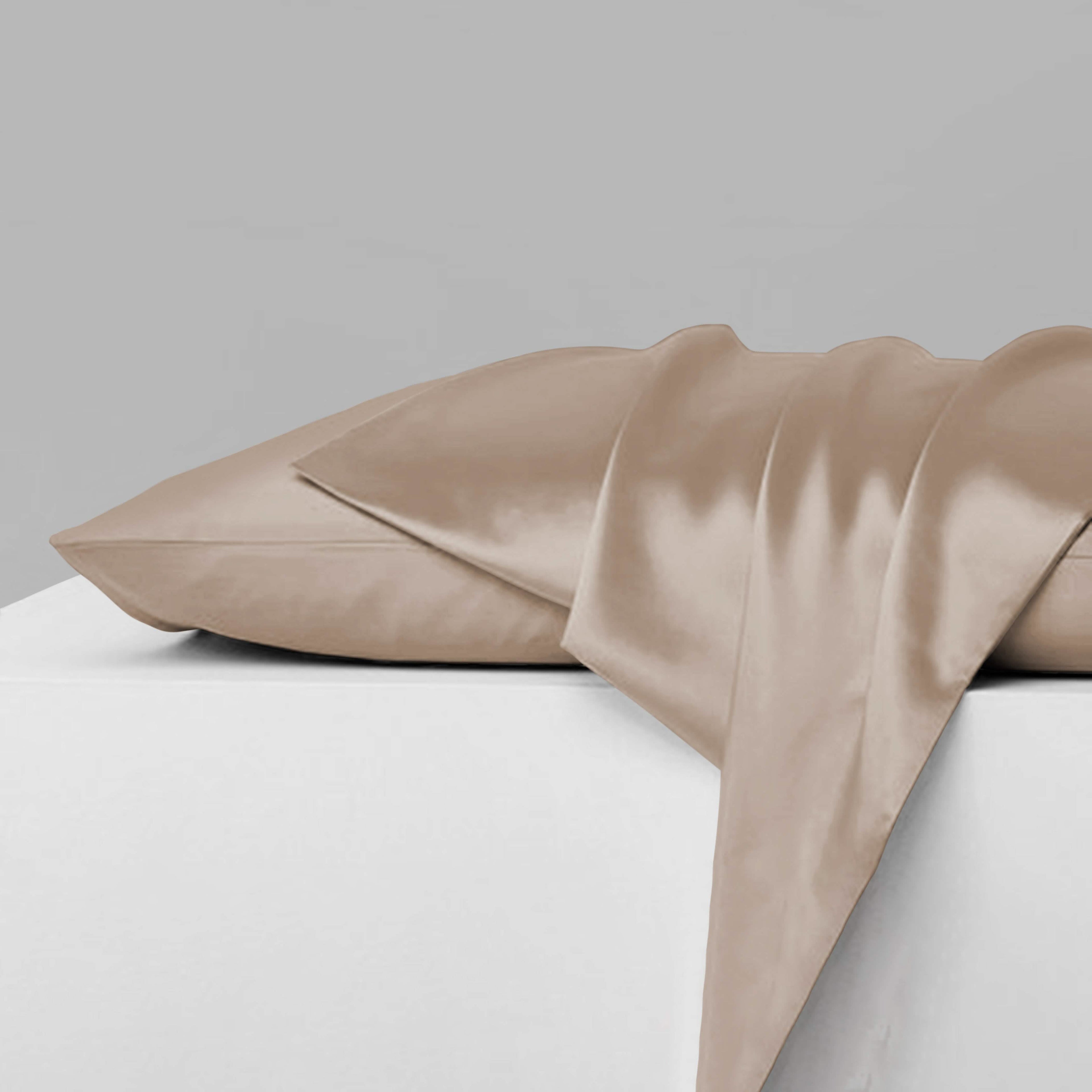 Ensemble de 2 taies d'oreiller en satin soyeux de mûrier