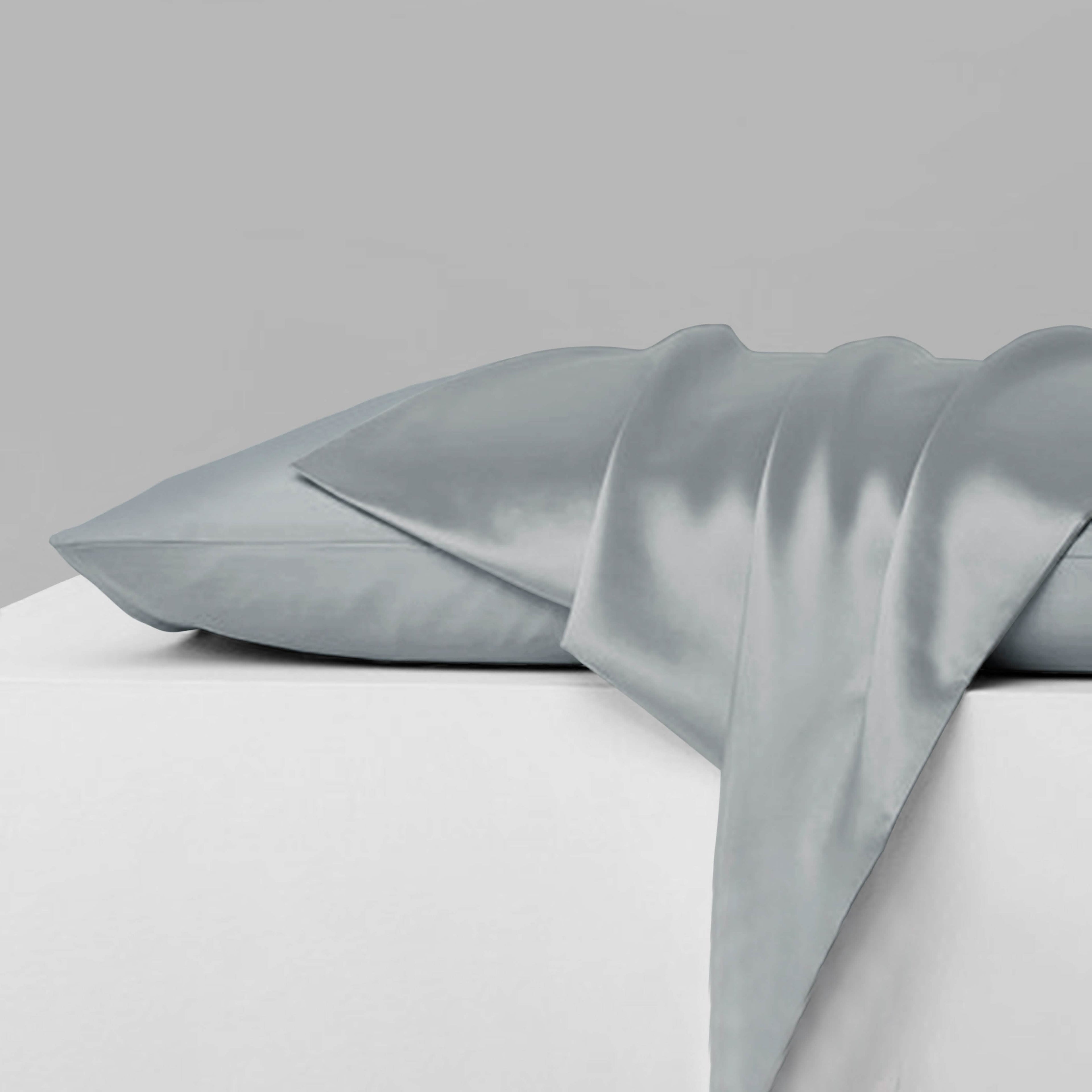 Ensemble de 2 taies d'oreiller en satin soyeux de mûrier