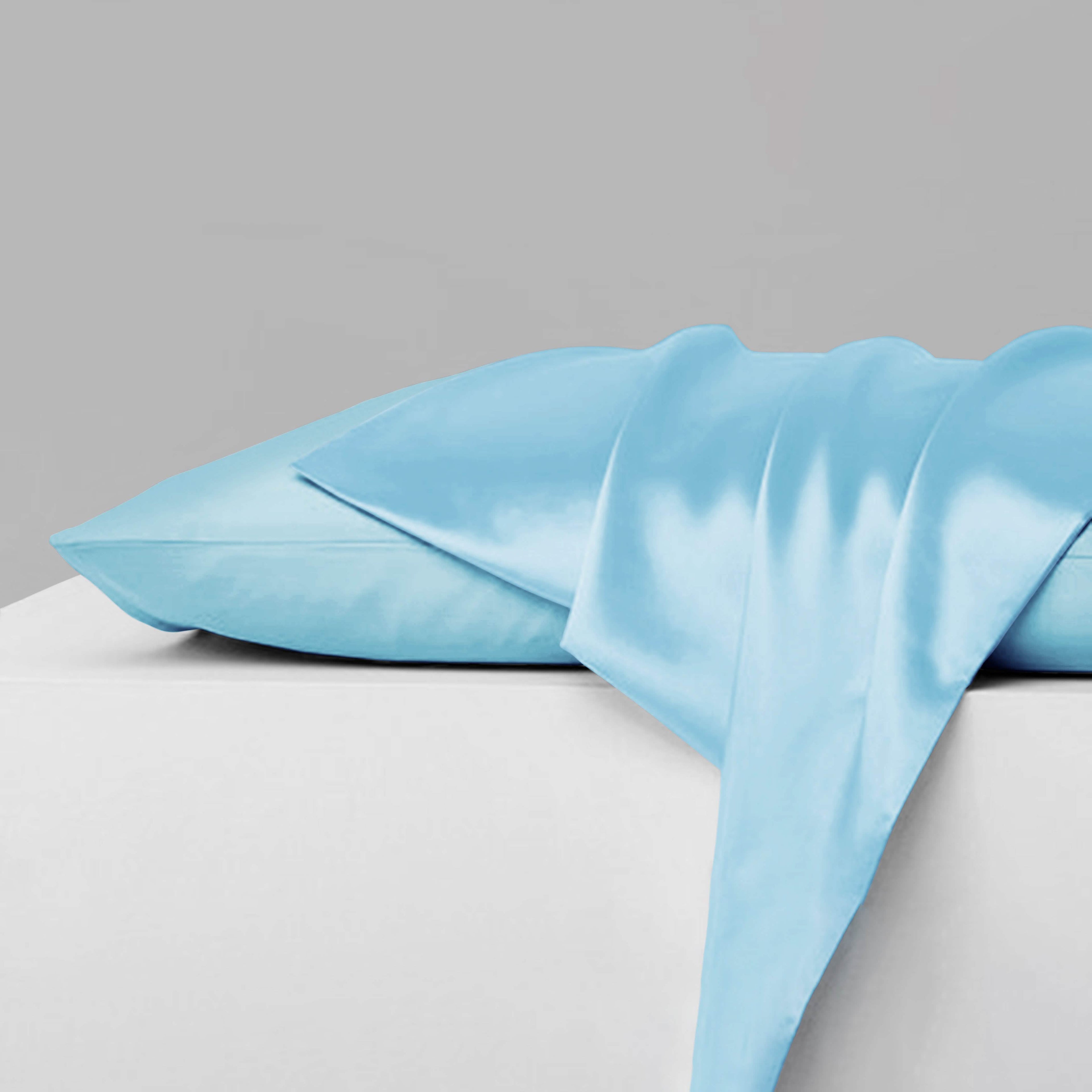 Ensemble de 2 taies d'oreiller en satin soyeux de mûrier