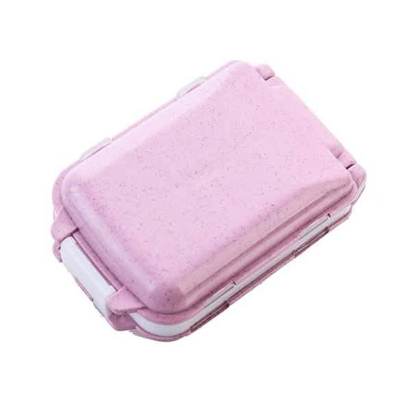 Lot de 2 : pilulier portable en plastique