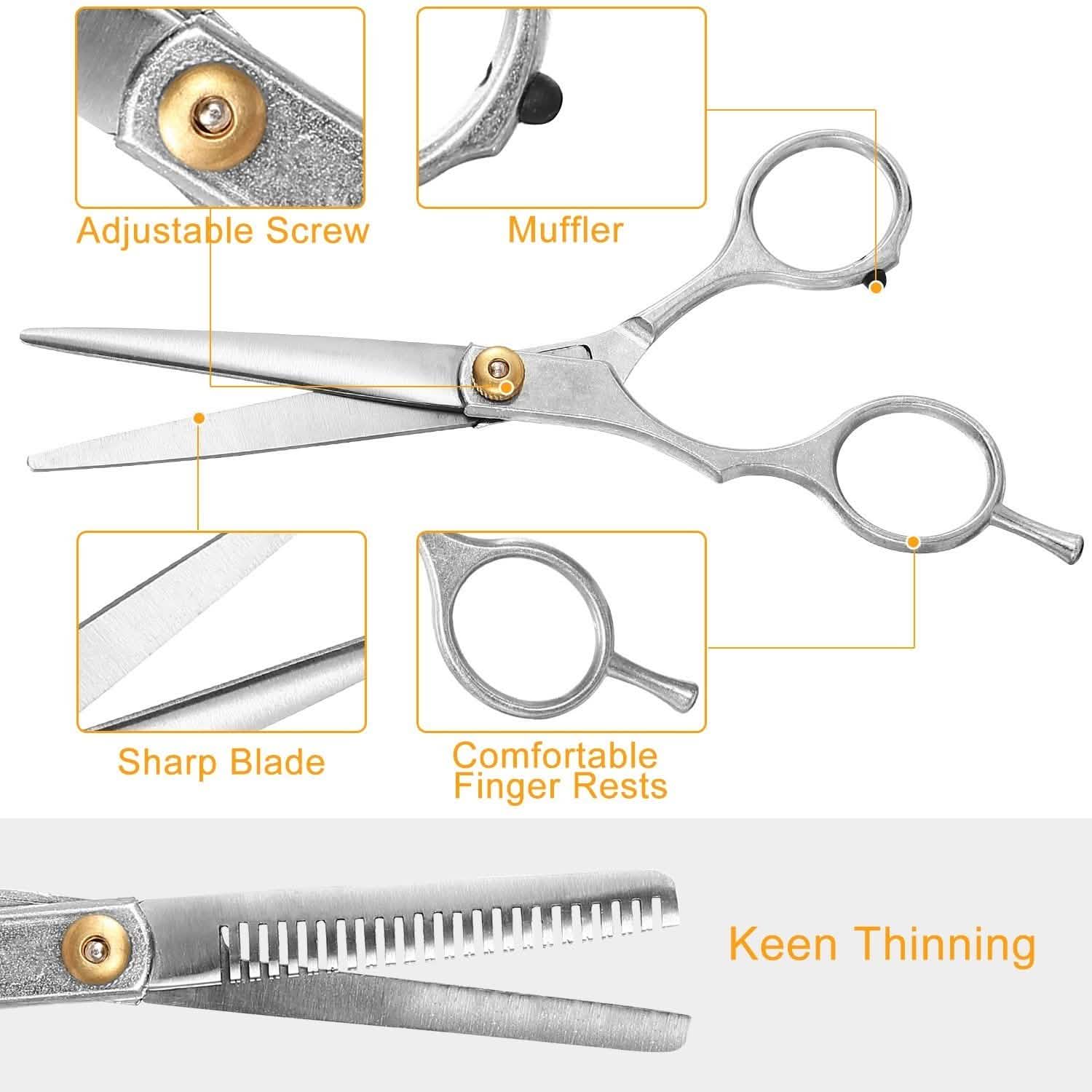 Ensemble de 2 pièces : ciseaux de coiffure professionnels