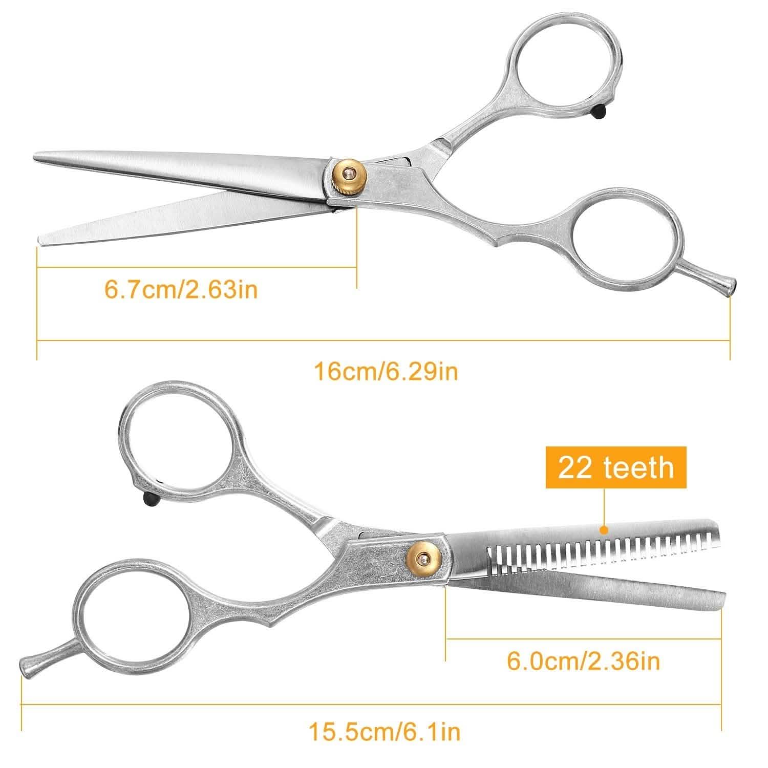 Ensemble de 2 pièces : ciseaux de coiffure professionnels
