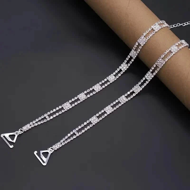 2-Piece Set: Elegant & Sexy Rhinestone Bra Straps