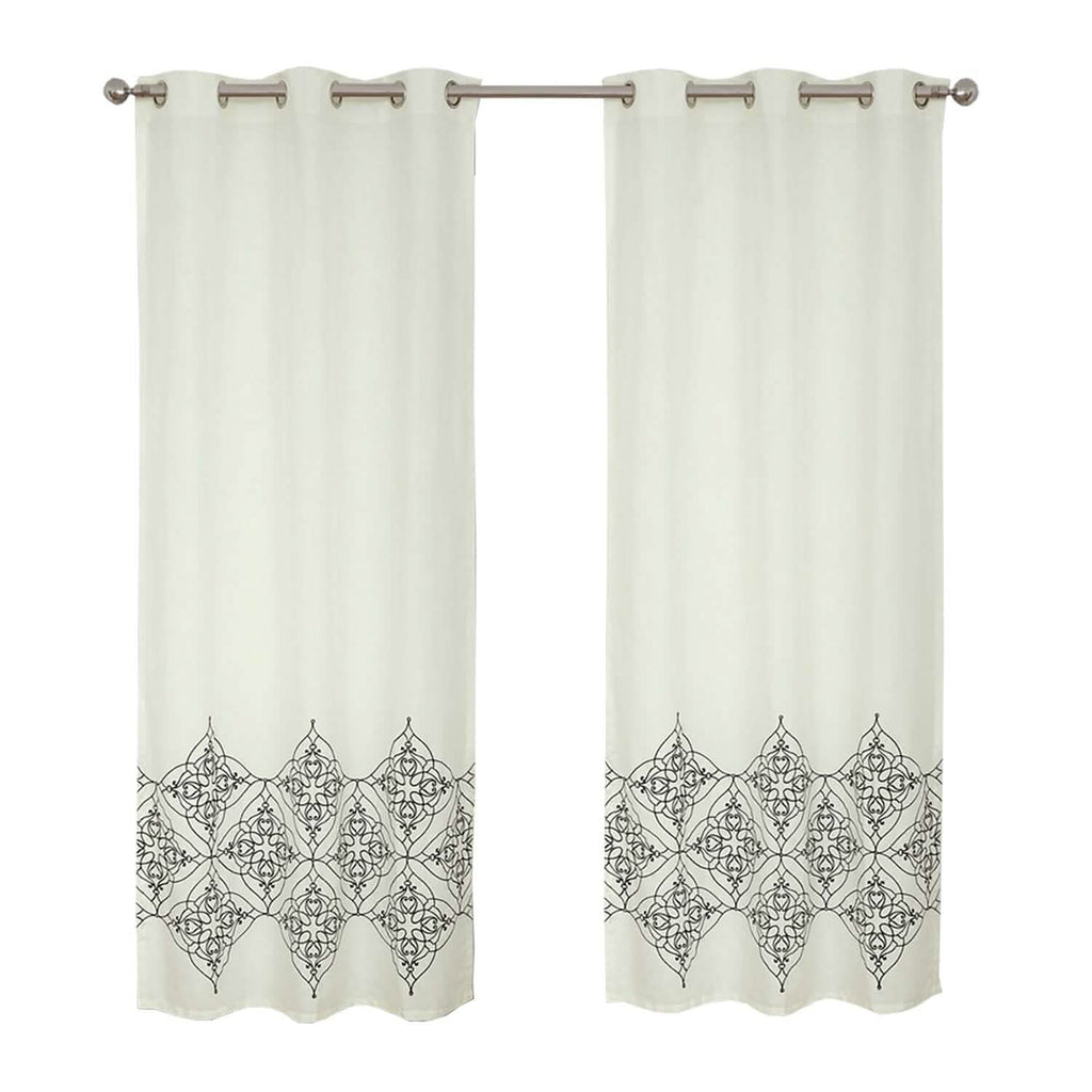 2-Piece Set: Global Varanasi Embroidered Window Panel Pair