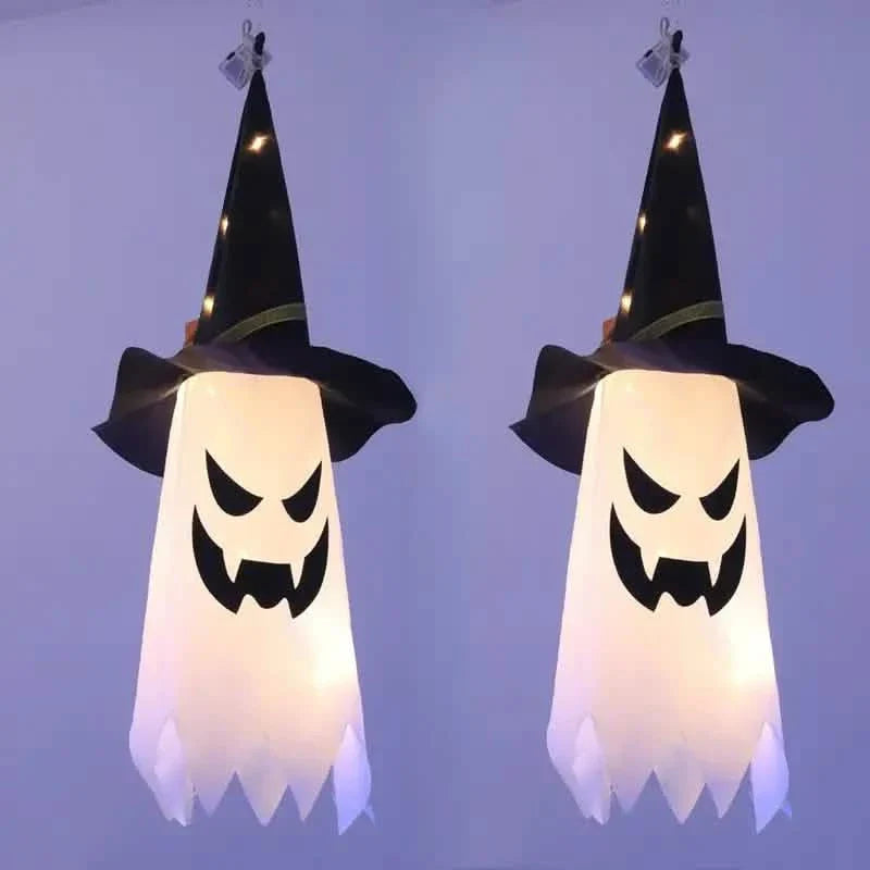 2点セット：光るゴーストウィッチハット ハロウィン飾り