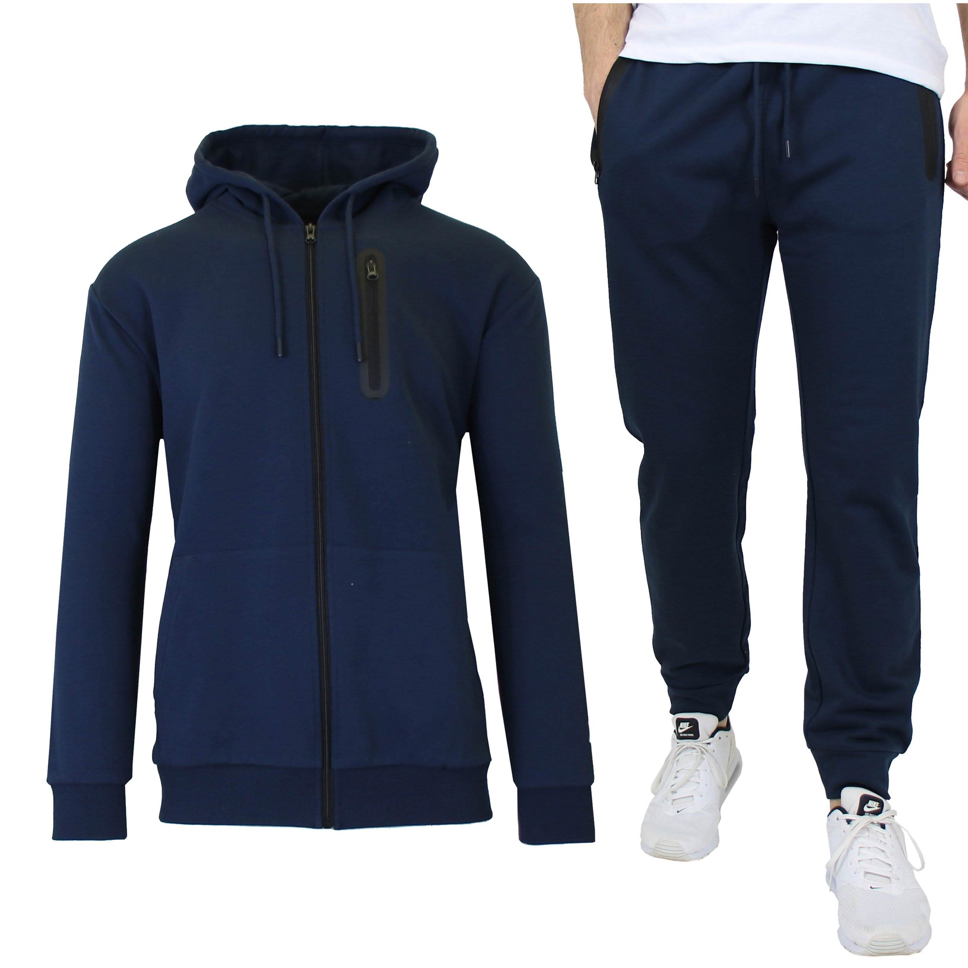 2-Piece Set: Men's Slim Fitting French Terry Hoodie & Jogger