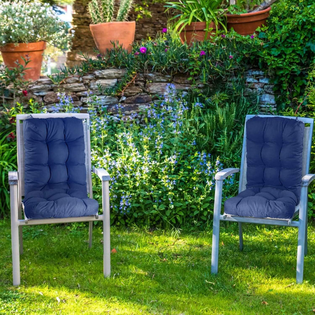 Ensemble 2 pièces : Coussin de fauteuil à bascule avec attaches antidérapantes et rembourrage en fibre de polyester