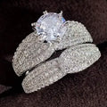 Ensemble 2 pièces : Bague de mariage en argent sterling
