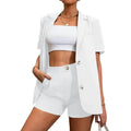 Ensemble 2 pièces : short blazer uni pour femme