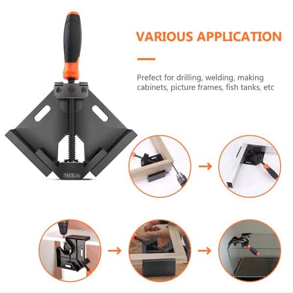 2-Piece: Single Handle 90° Right Angle Clamp