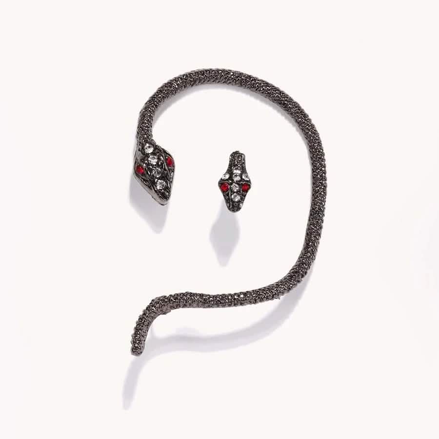 2 pièces : Boucles d'oreilles motif serpent