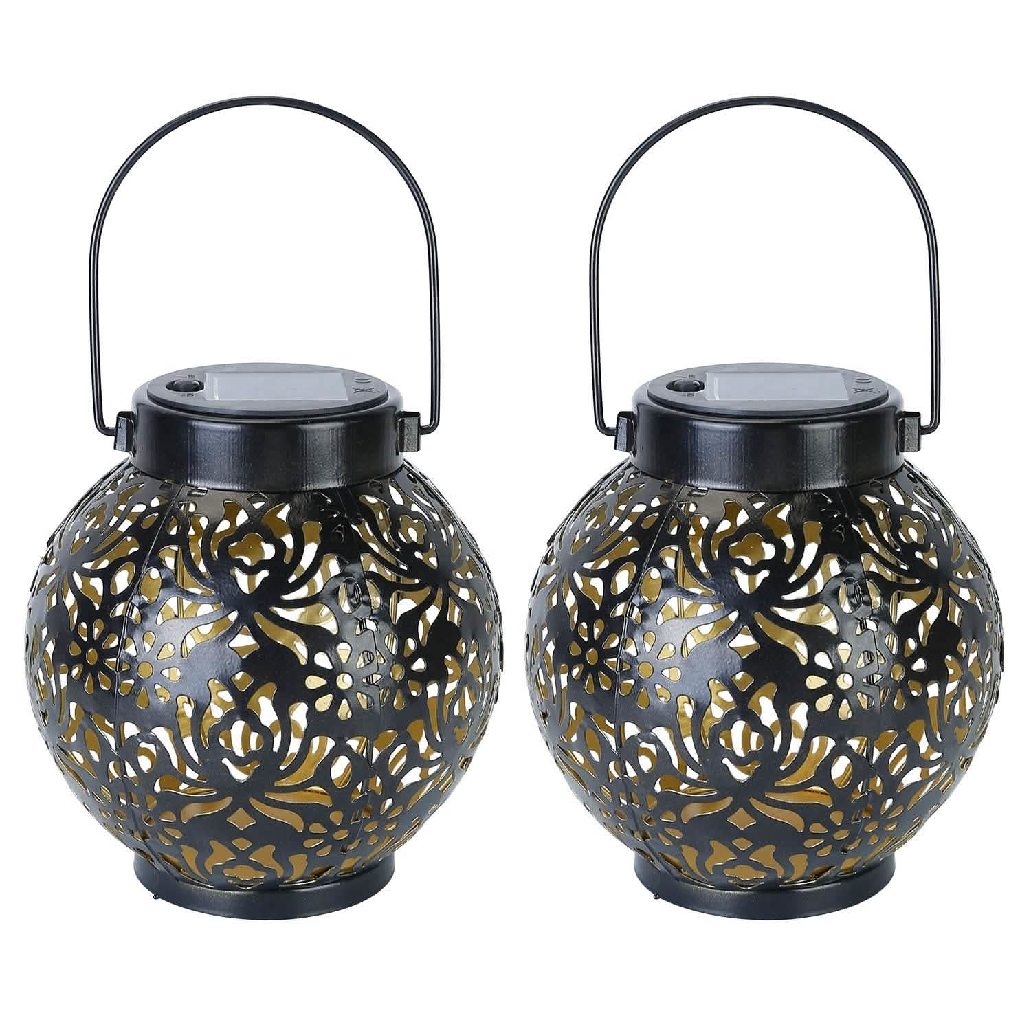 2-Piece: Solar Powered Hanging Lights