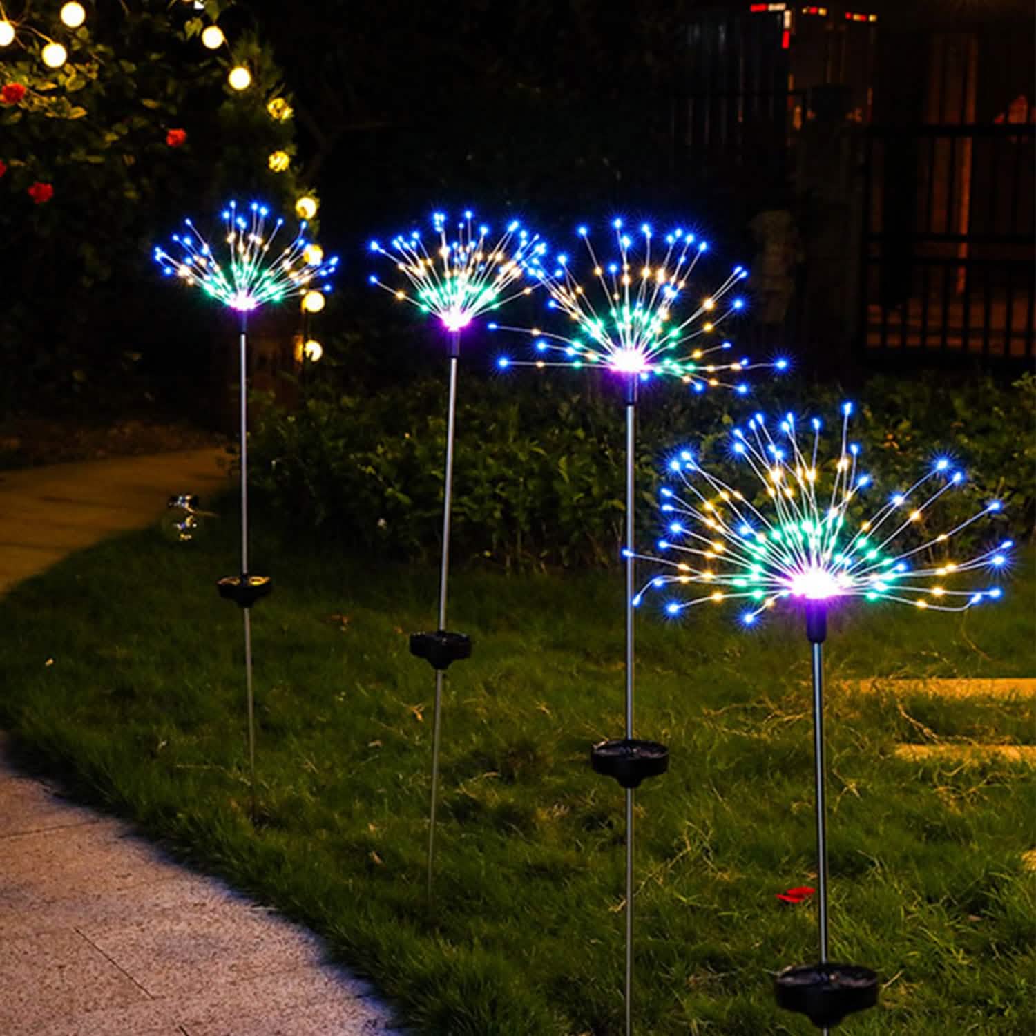 Lot de 2 : Lampes de jardin Starburst solaires