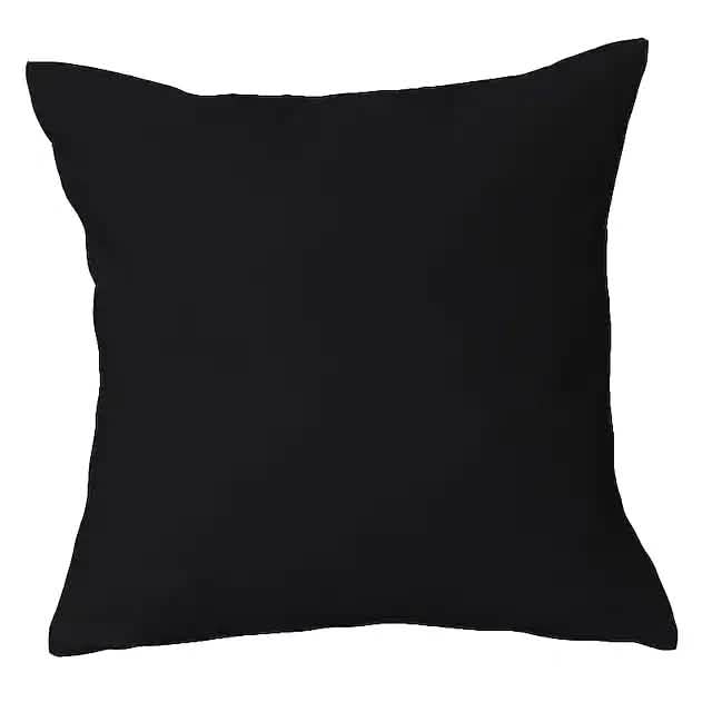 Lot de 2 : Taies d'oreiller unies carrées simples