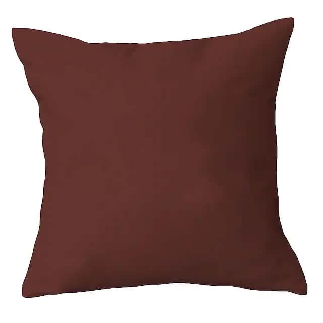 Lot de 2 : Taies d'oreiller unies carrées simples