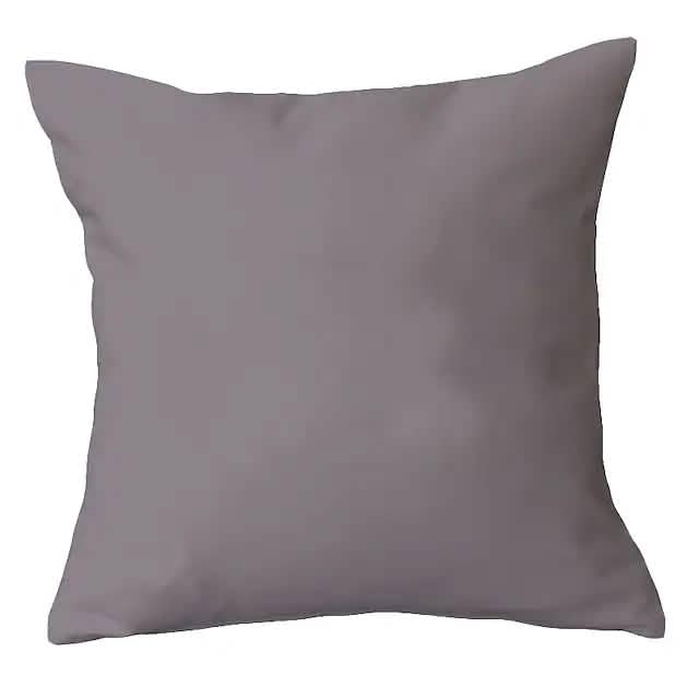 Lot de 2 : Taies d'oreiller unies carrées simples