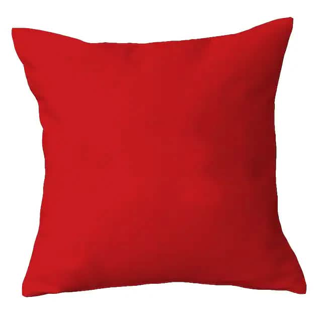 Lot de 2 : Taies d'oreiller unies carrées simples