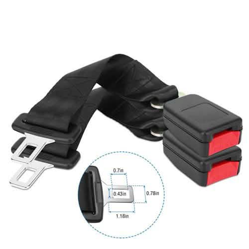 2個セット：ユニバーサル14インチカーシートベルトエクステンダー
