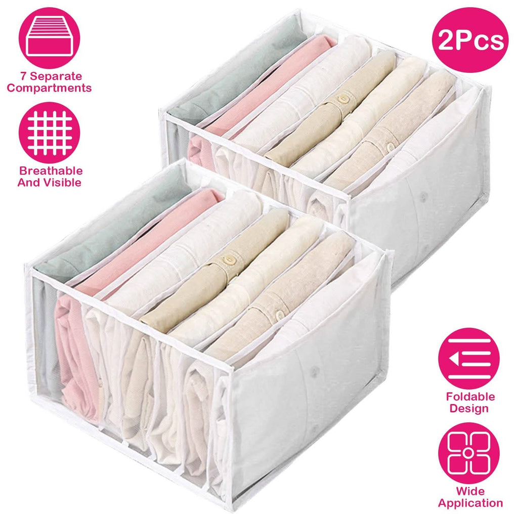 2-Piece: Wardrobe Clothes Organizer