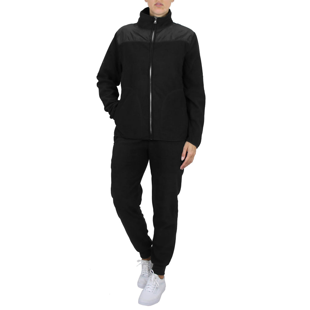 Ensemble 2 pièces : pull et pantalon de jogging pour femme en polaire assortis