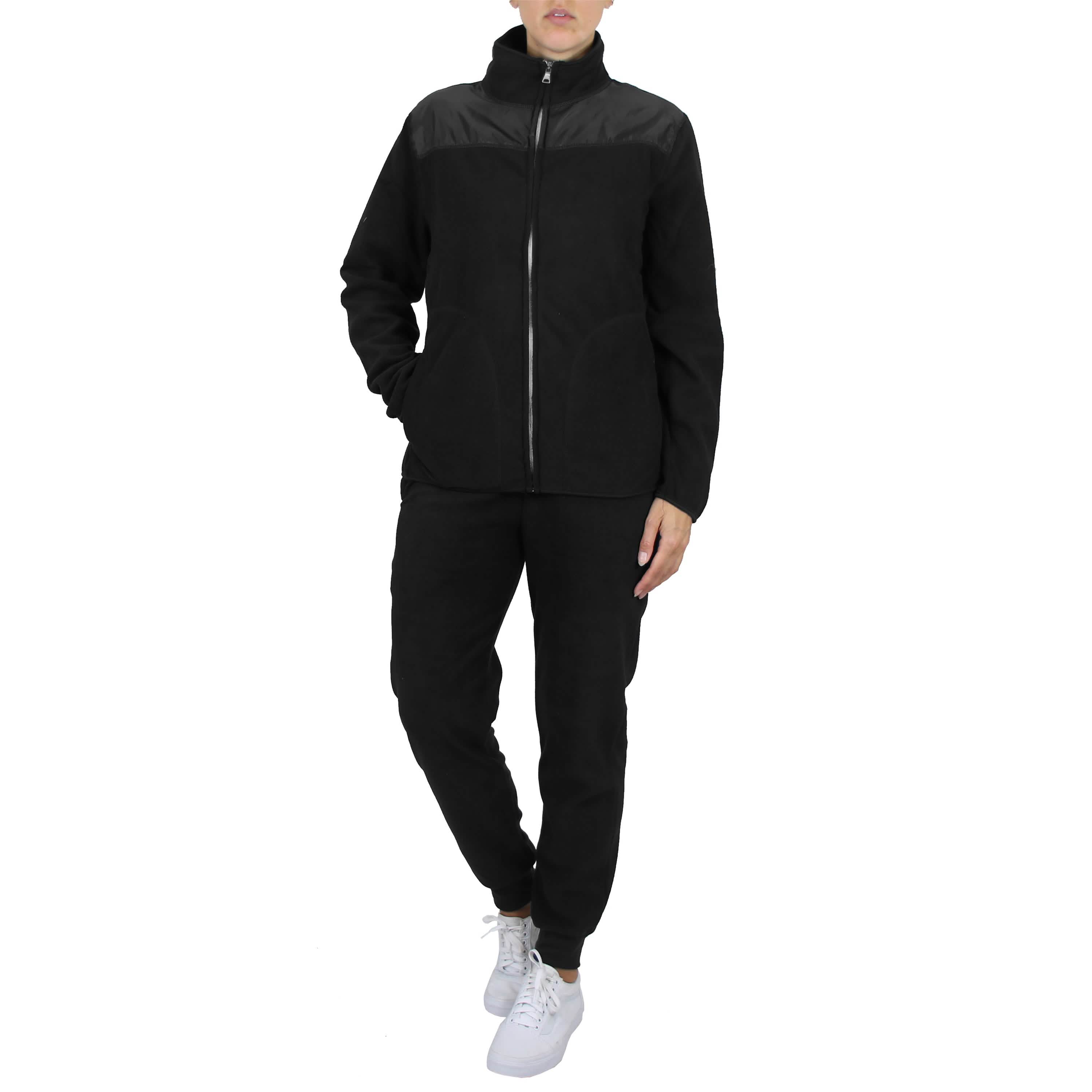 Ensemble 2 pièces : pull et pantalon de jogging pour femme en polaire assortis