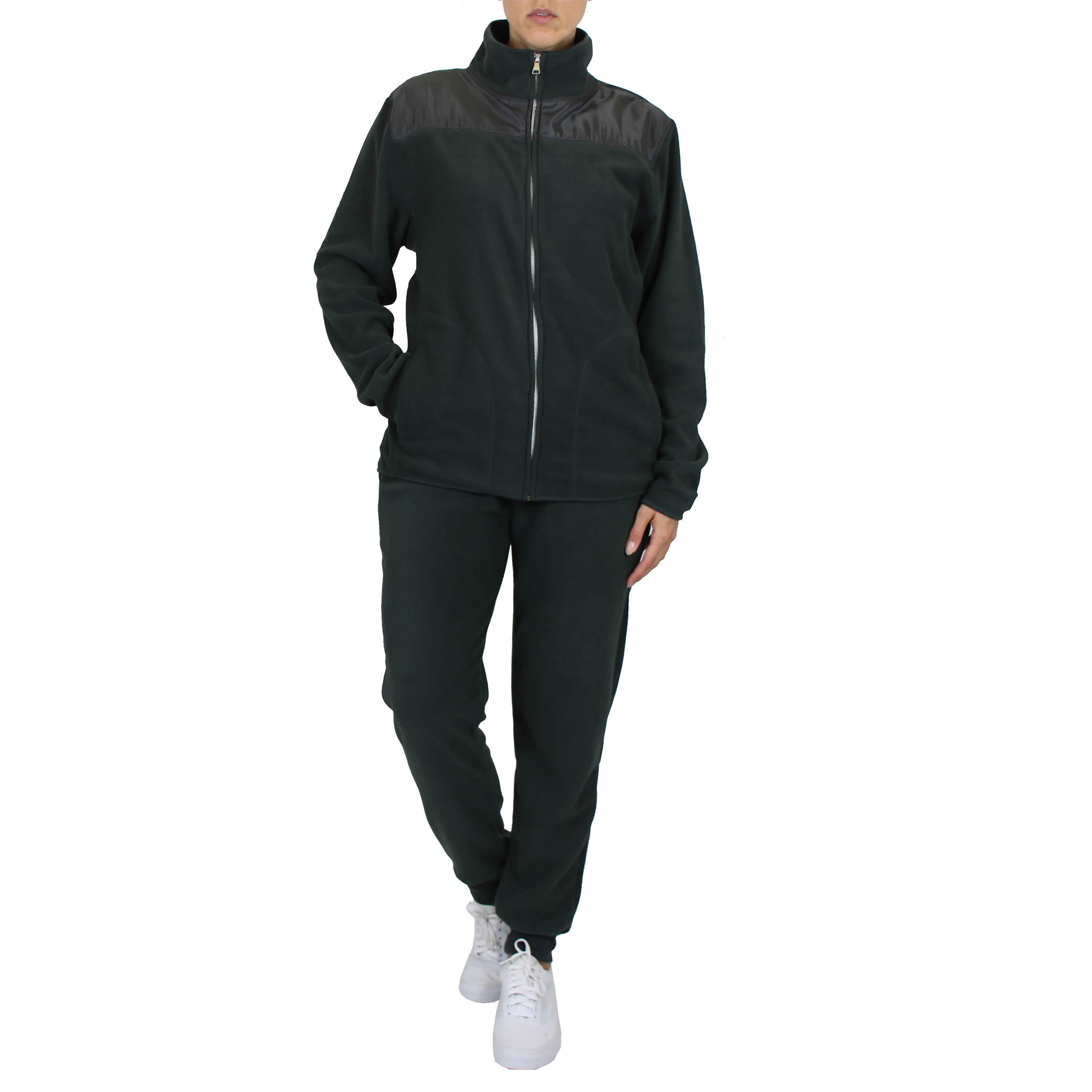Ensemble 2 pièces : pull et pantalon de jogging pour femme en polaire assortis