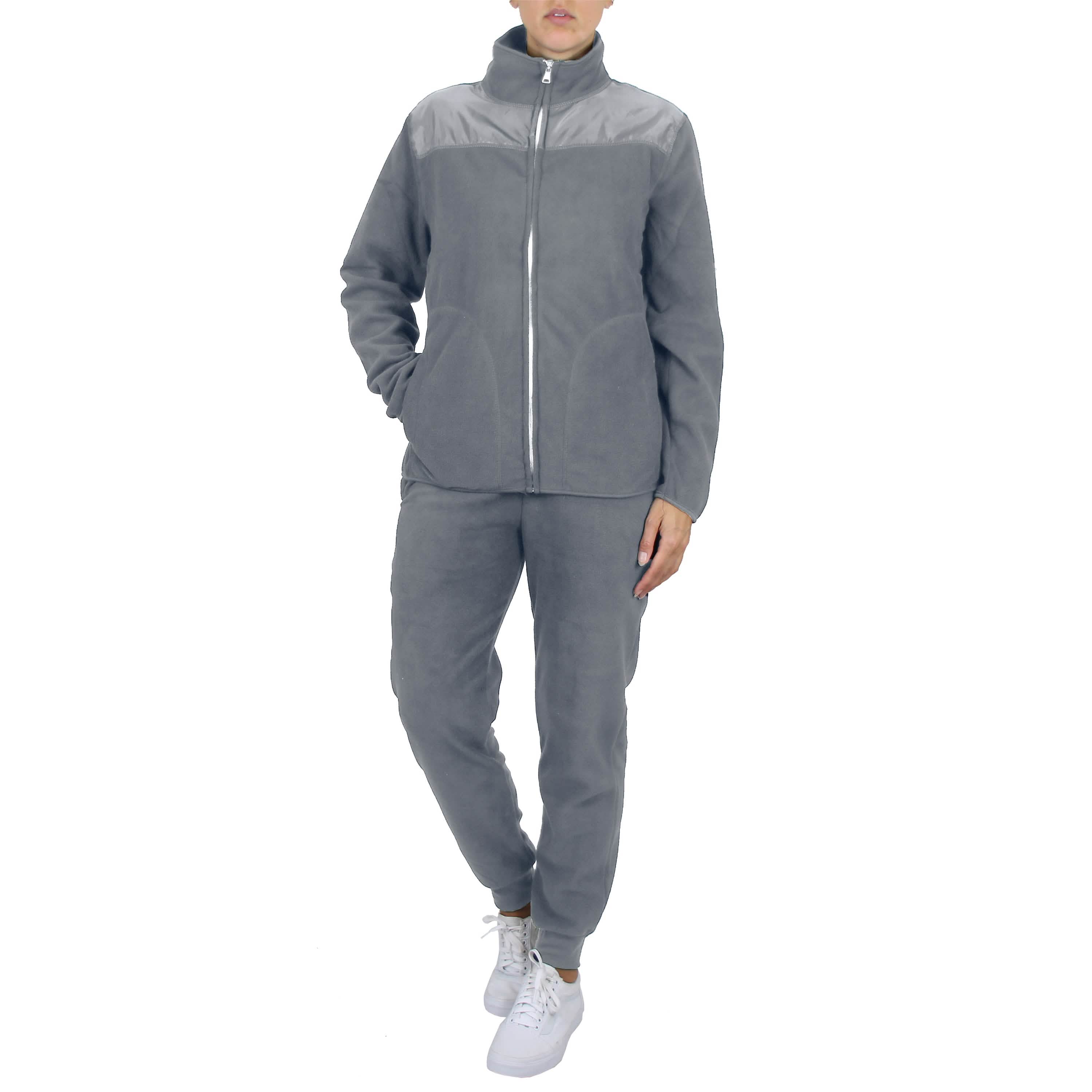 Ensemble 2 pièces : pull et pantalon de jogging pour femme en polaire assortis