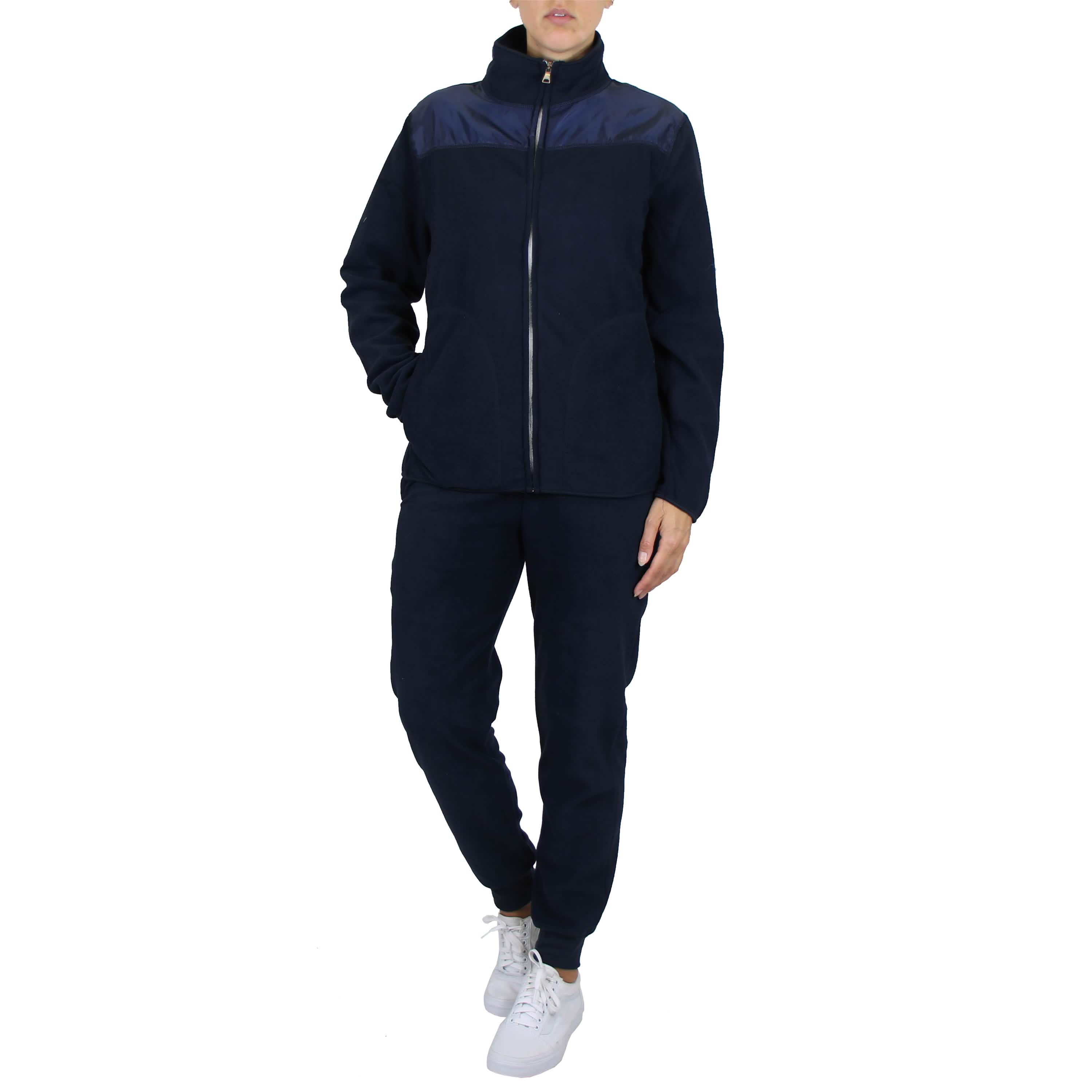 Ensemble 2 pièces : pull et pantalon de jogging pour femme en polaire assortis