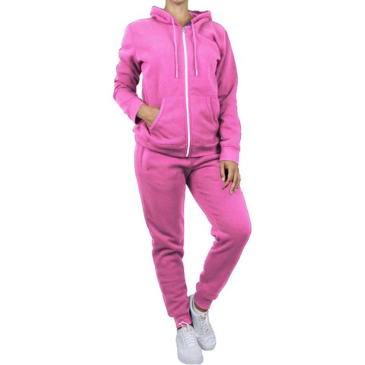 Ensemble 2 pièces : sweat à capuche et jogging molletonnés pour femme