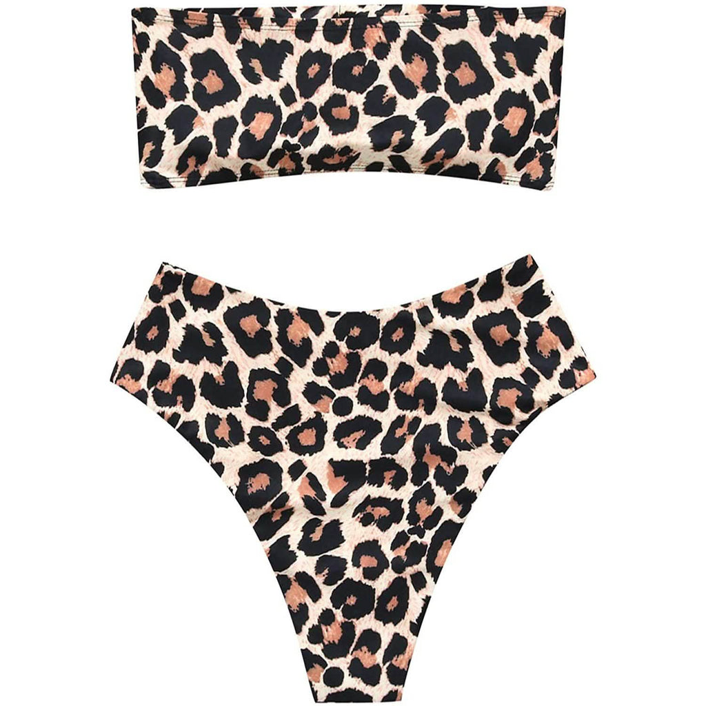 2-Piece: Women's Tube Top Bikini Swimsuit