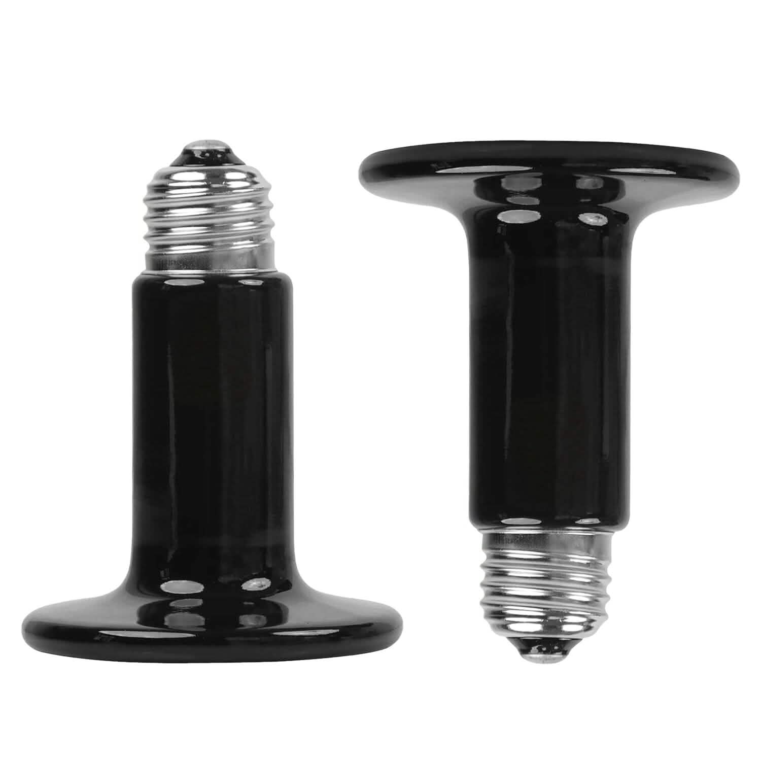 Lot de 2 : Lampe chauffante infrarouge pour reptile 150 W sans émission de lumière