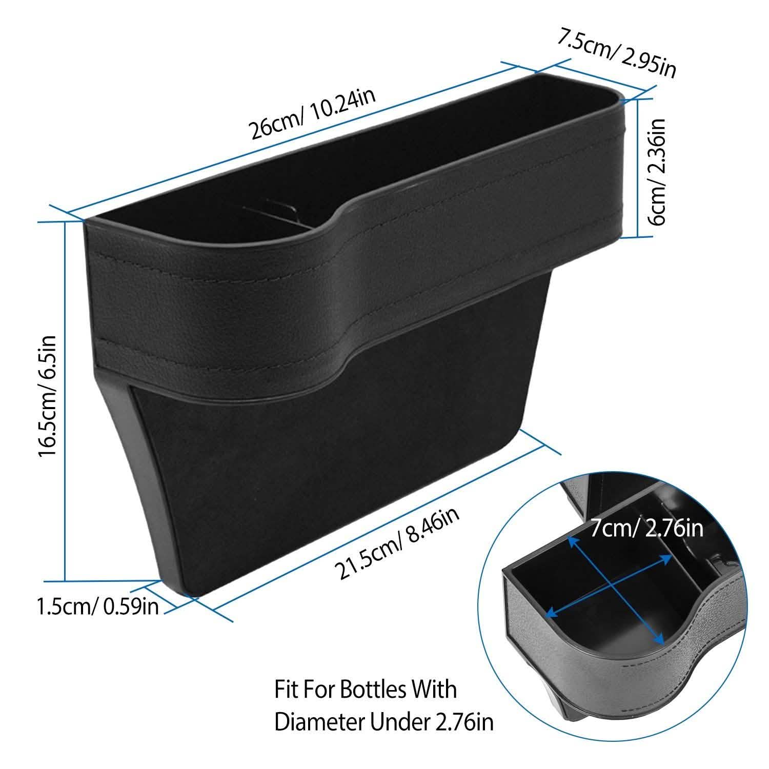 2-Pieces: Car Console Side Organizer