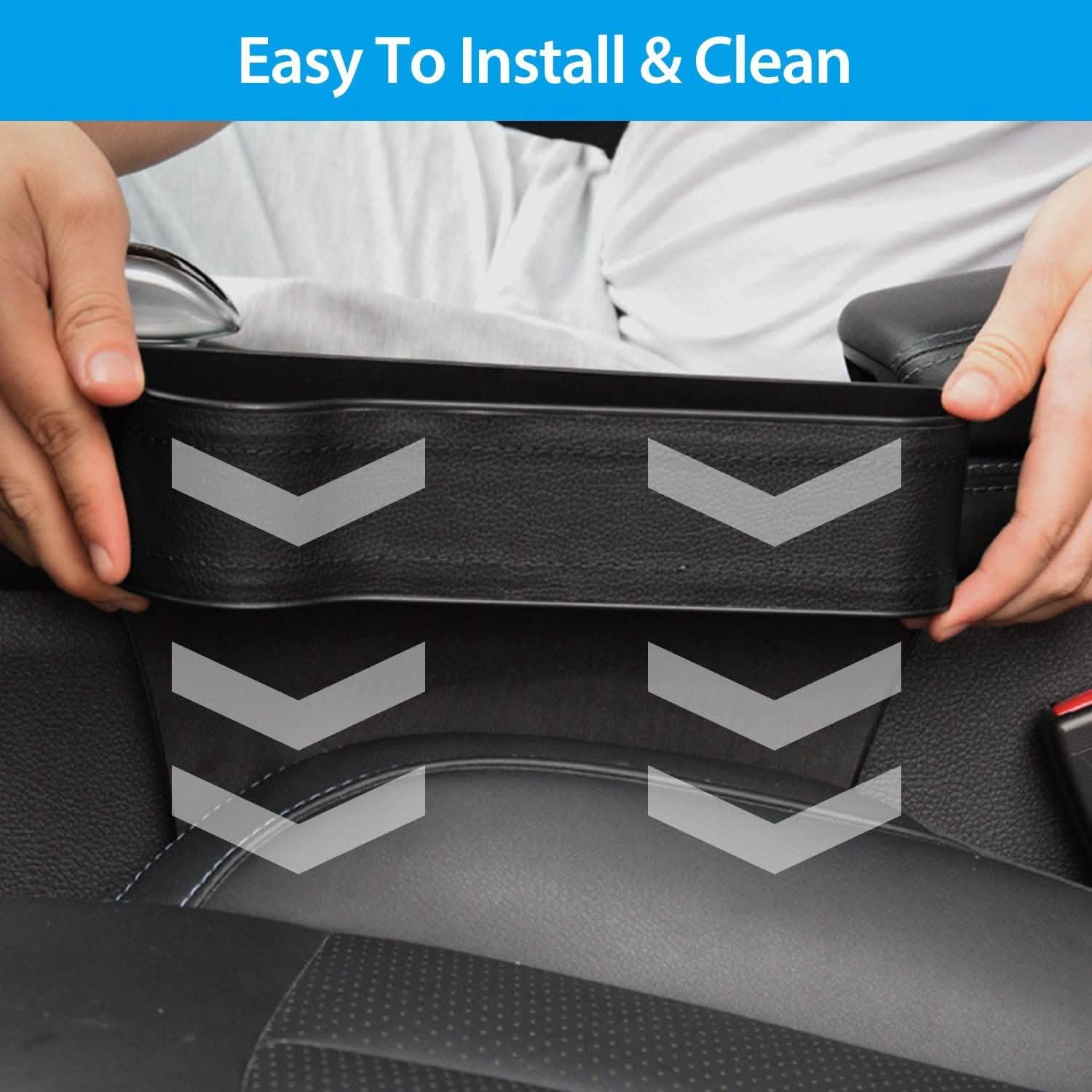 2-Pieces: Car Console Side Organizer