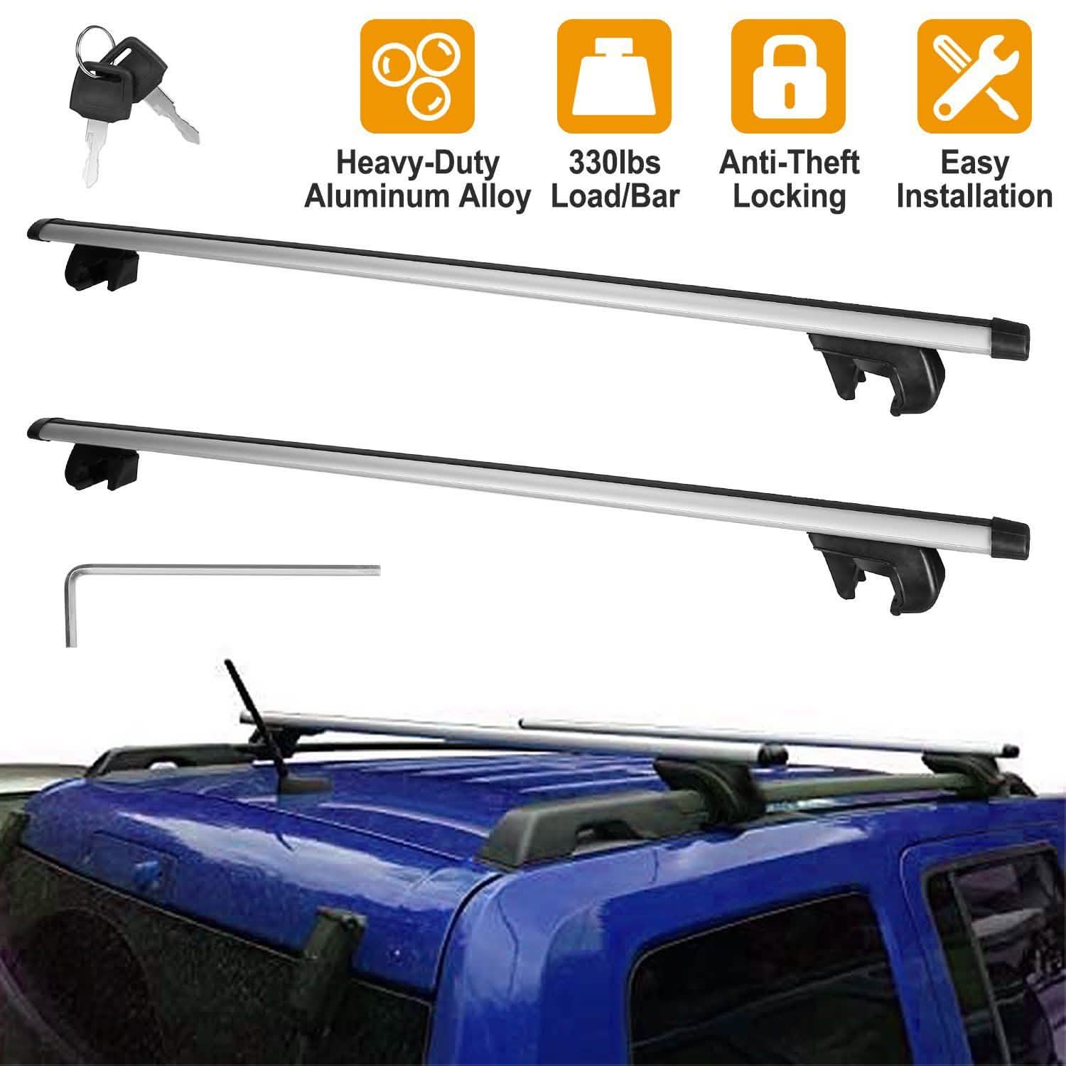 2個セット：車用ルーフトップ クロスバーラック