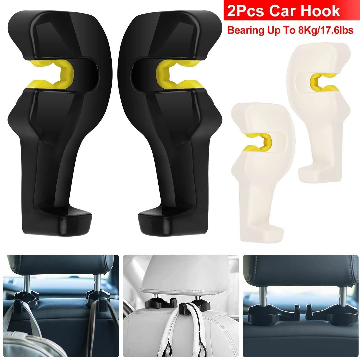 2-Pieces: Car Seat Headrest Hanger